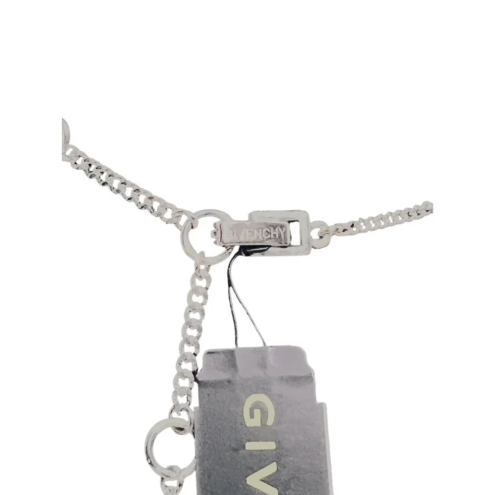 Givenchy Silver Tone With Clear And Pale Blue Crystals Statement Necklace (6296) - Picture 6 of 8